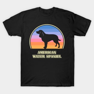 American Water Spaniel Vintage Sunset Dog T-Shirt